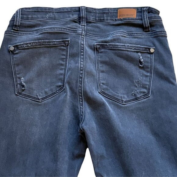 Judy Blue JB82191BK Skinny Fit Black Denim Buffalo Patch Jeans-Sz 7 - Picture 12 of 12